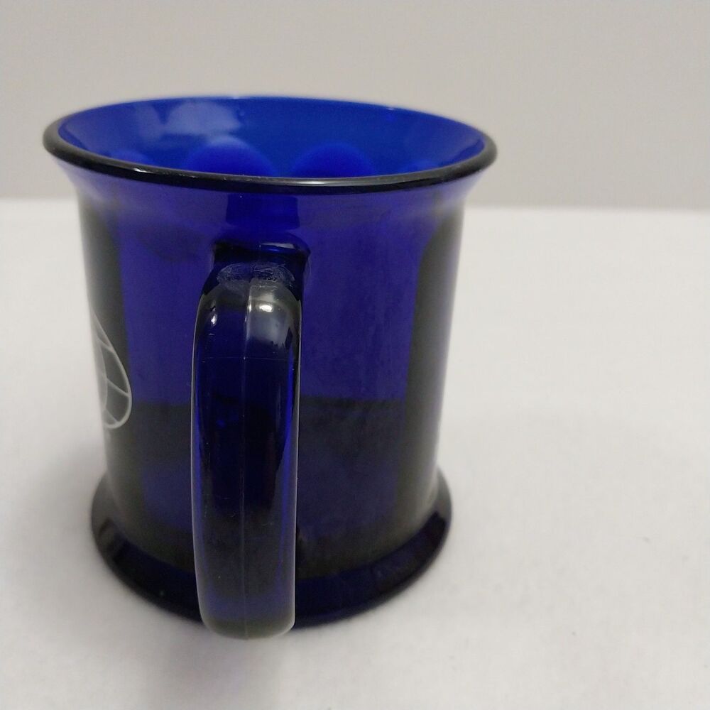 Kiwanis International Coffee Cup Blue Cobalt Glass #X12 - Picture 5 of 7